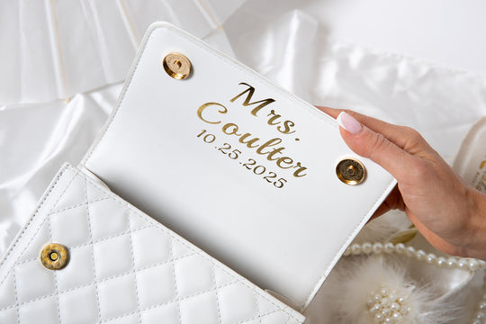 Mrs Bridal Custom Purse Personalized