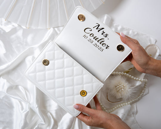 Mrs Bridal Custom Purse Personalized
