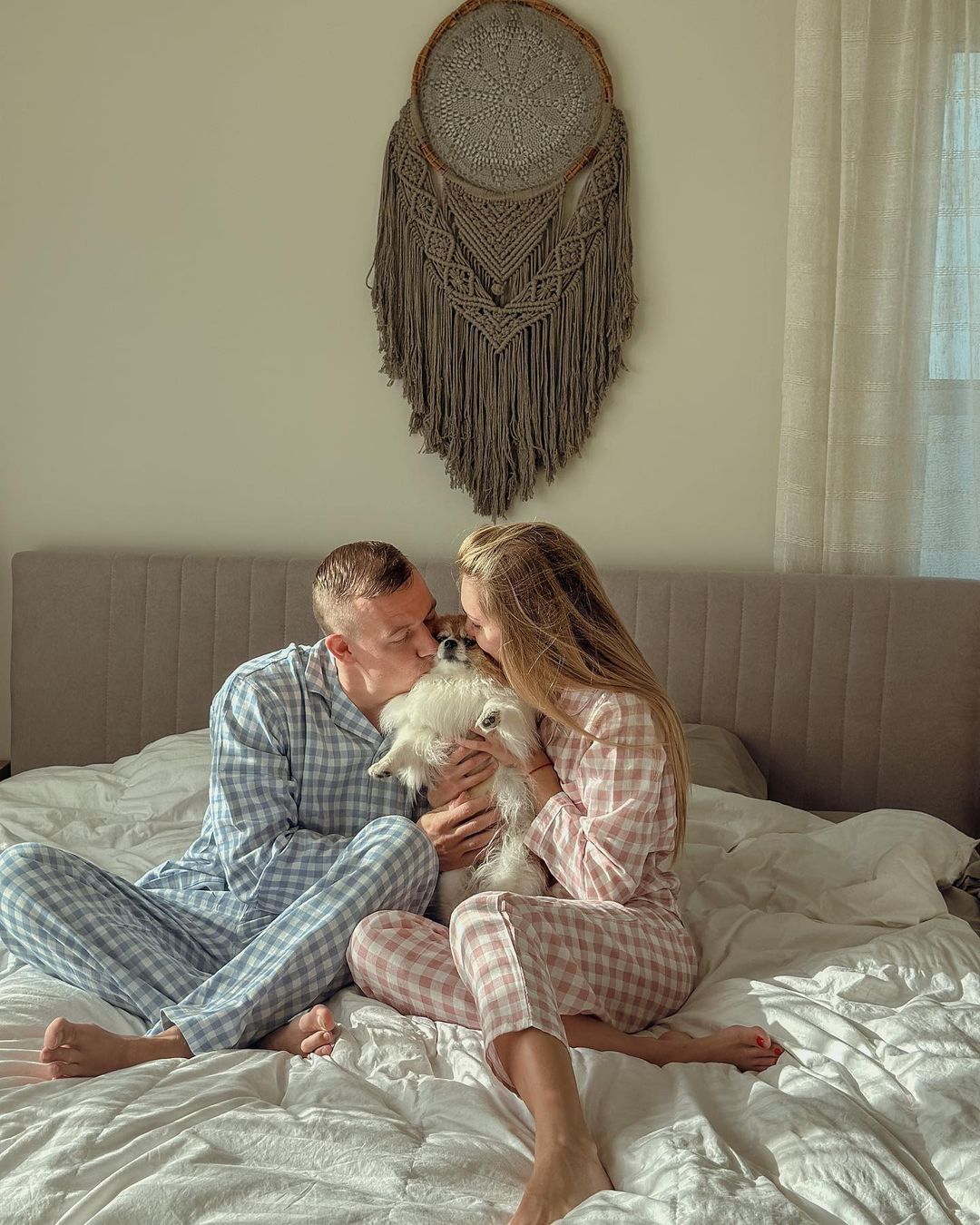 Matching Mr Mrs Plaid 100% Cotton Pajama Set Long Sleeve + Pants