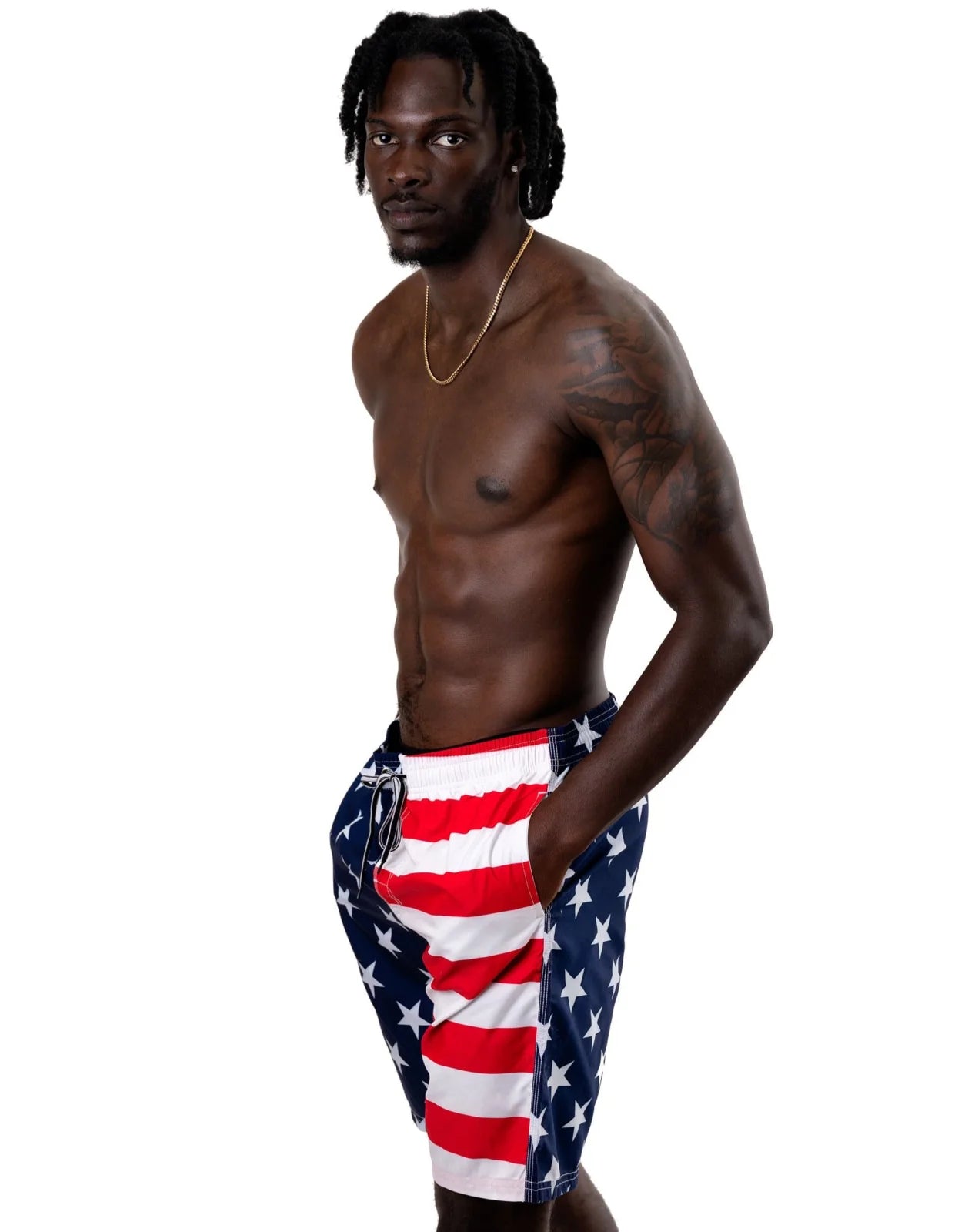 4th of July USA Men Custom Swim Trunks