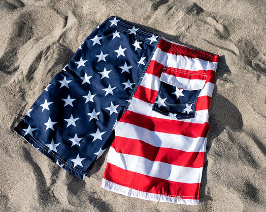 4th of July USA Men Custom Swim Trunks
