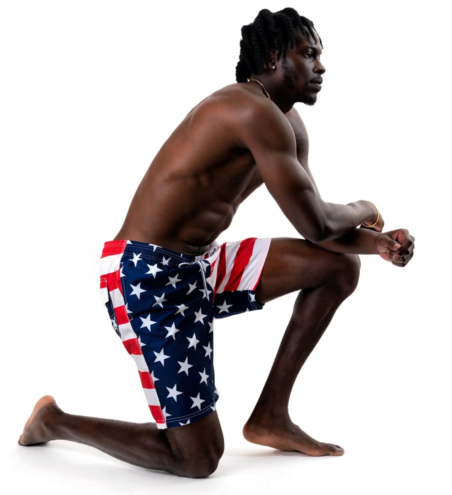 4th of July USA Men Custom Swim Trunks