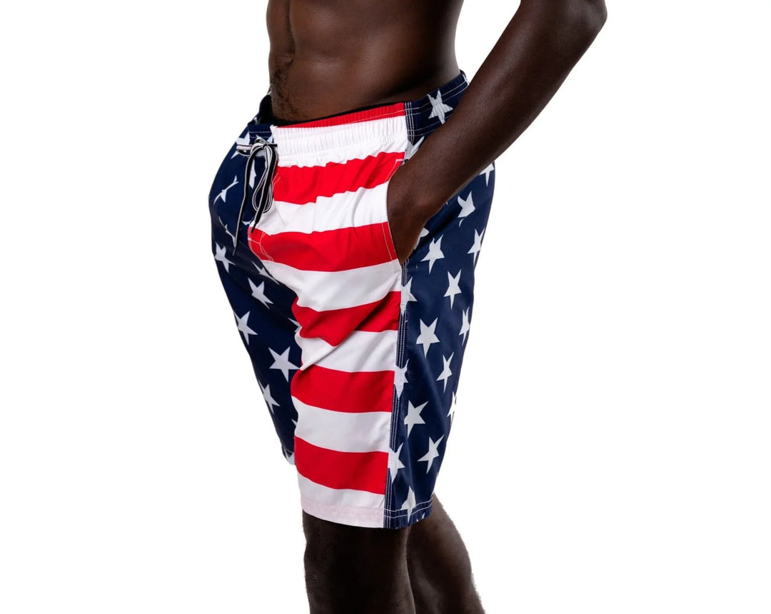 4th of July USA Men Custom Swim Trunks