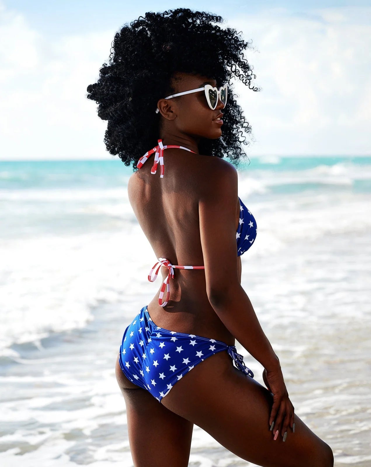 4th of July USA Print Women Swimsuit