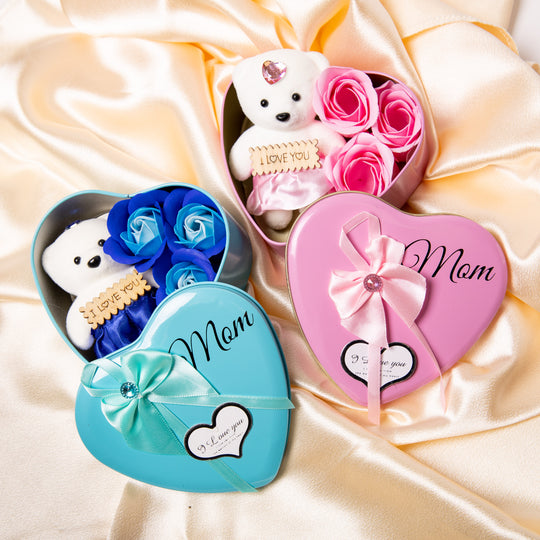Bear Flower Soap Gift Box for Mom