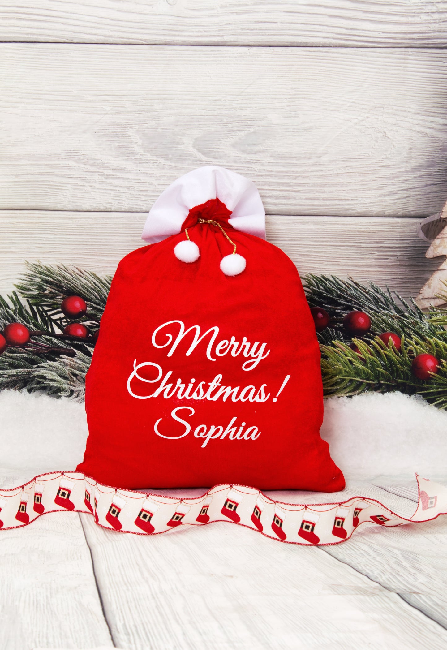 Santa Merry Christmas Large Sack
