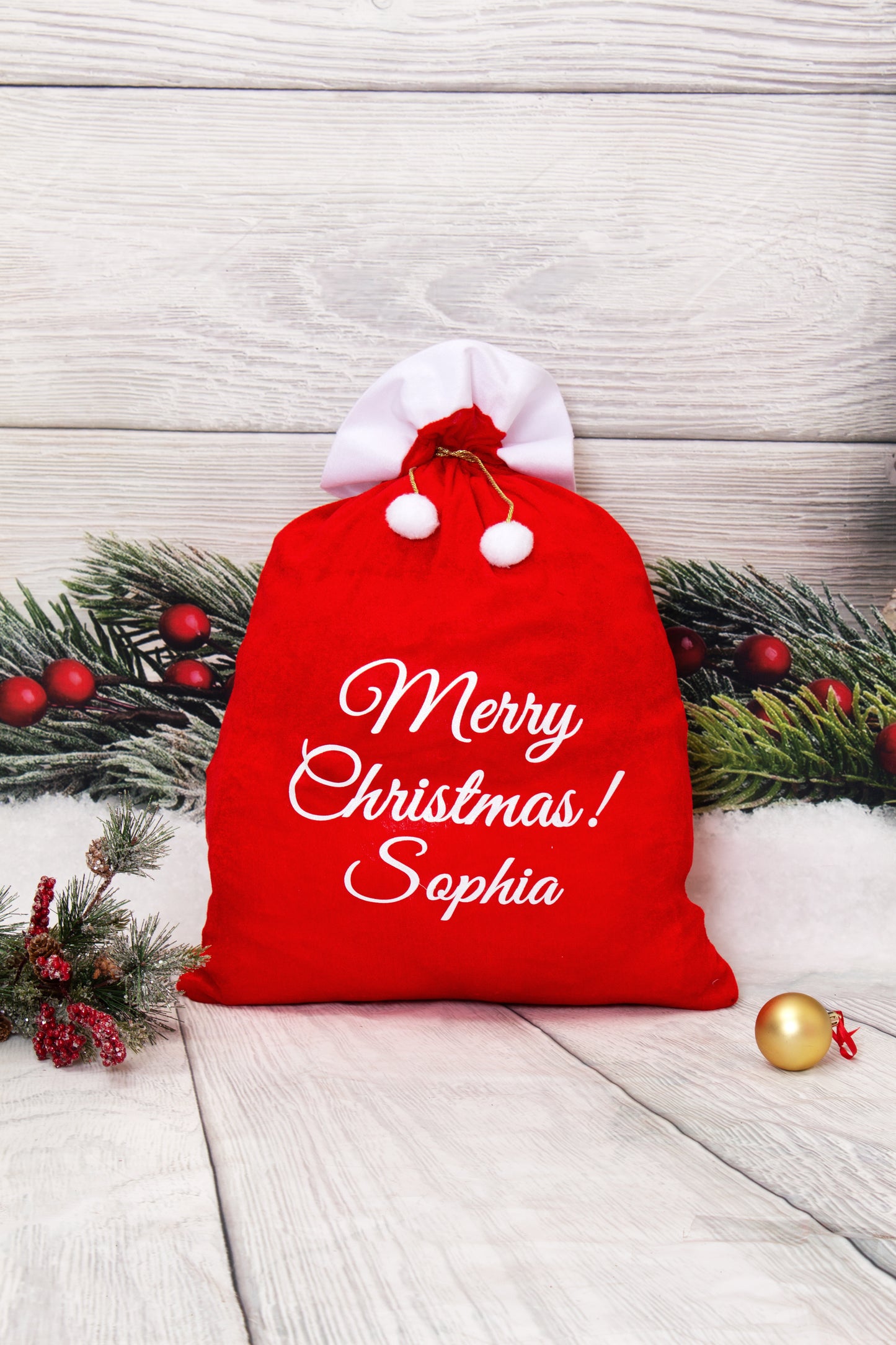 Santa Merry Christmas Large Sack