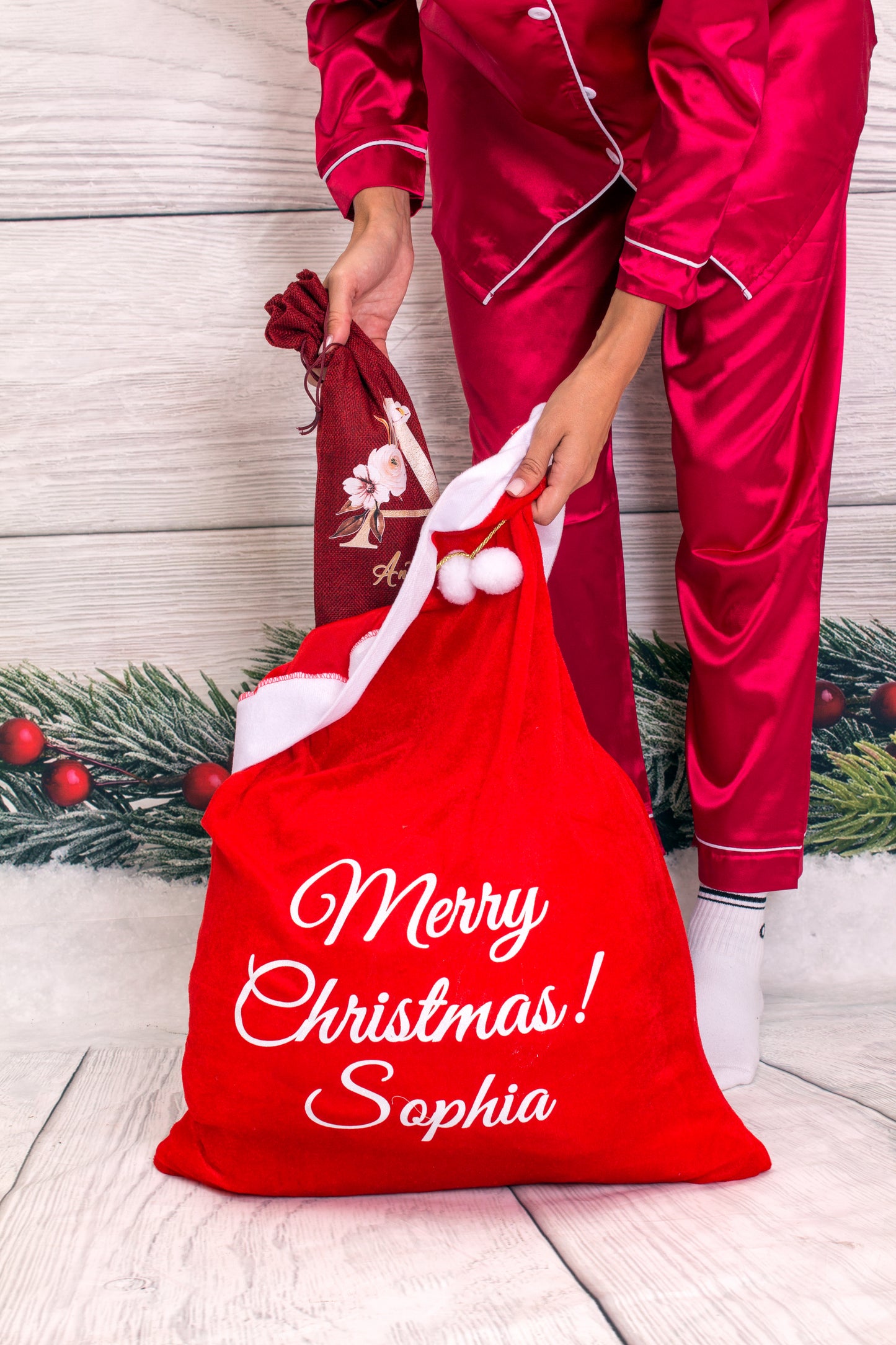 Santa Merry Christmas Large Sack