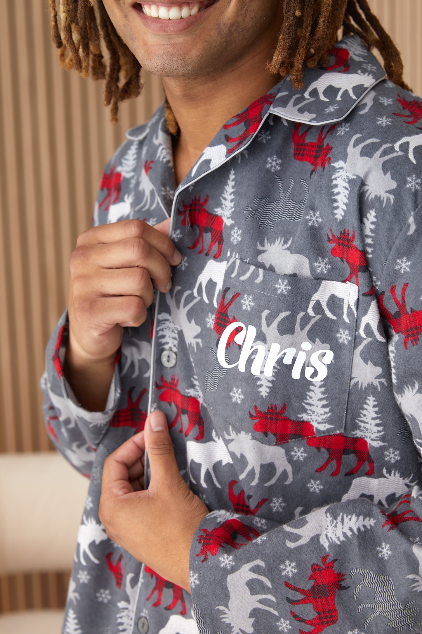 Moose Print Men's Pajama Set
