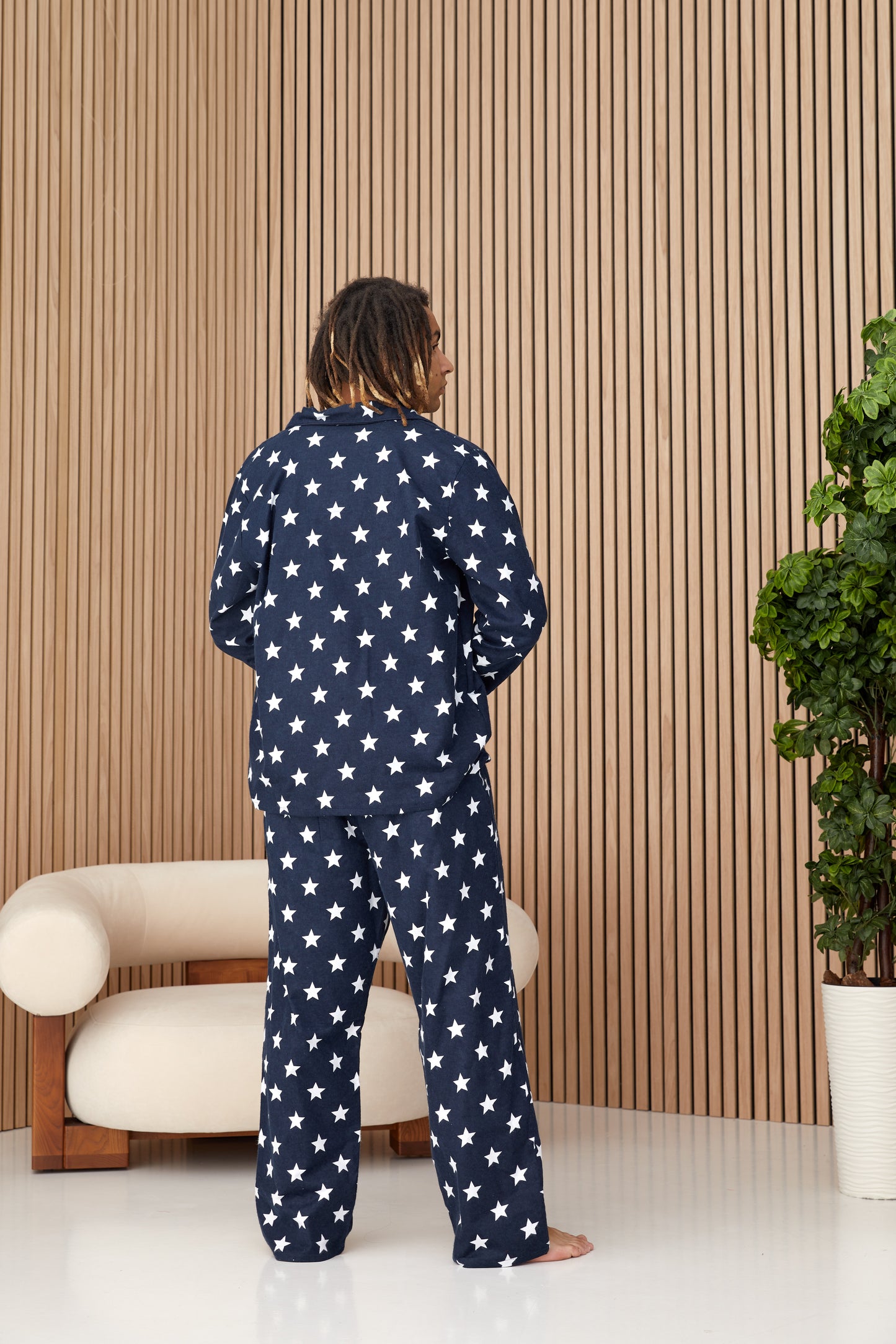 Stars Print Men's Pajama Set