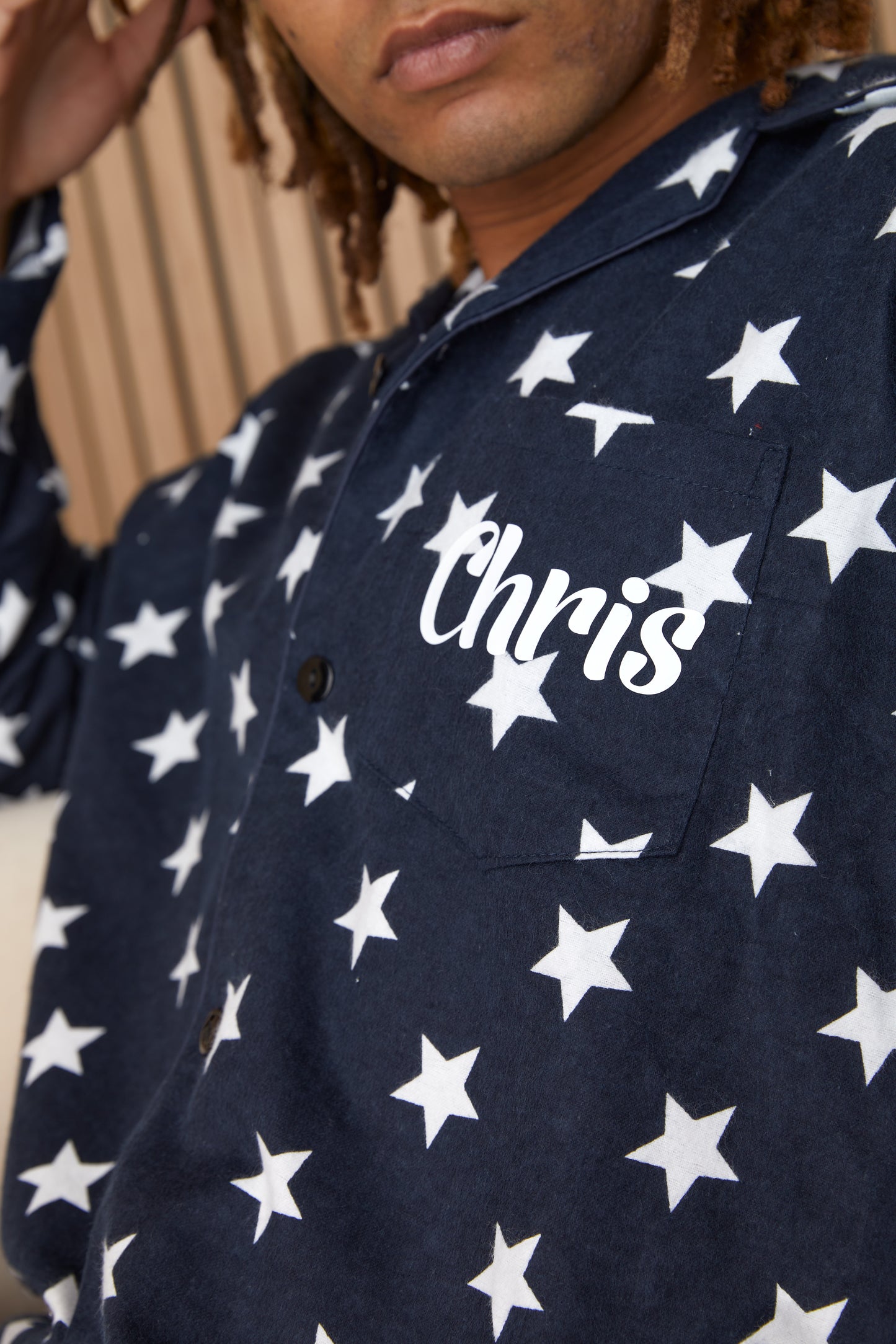 Stars Print Men's Pajama Set