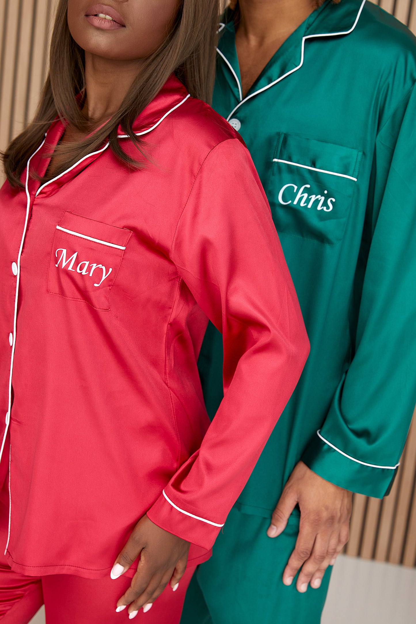 Christmas Matching Satin Pajamas for Couple