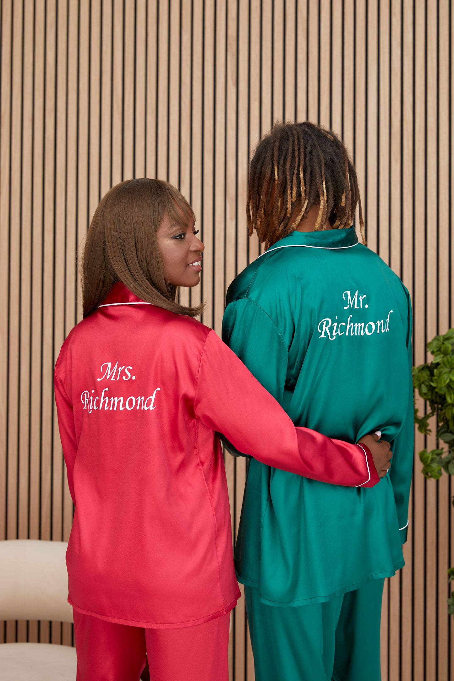 Christmas Matching Satin Pjs for Couple