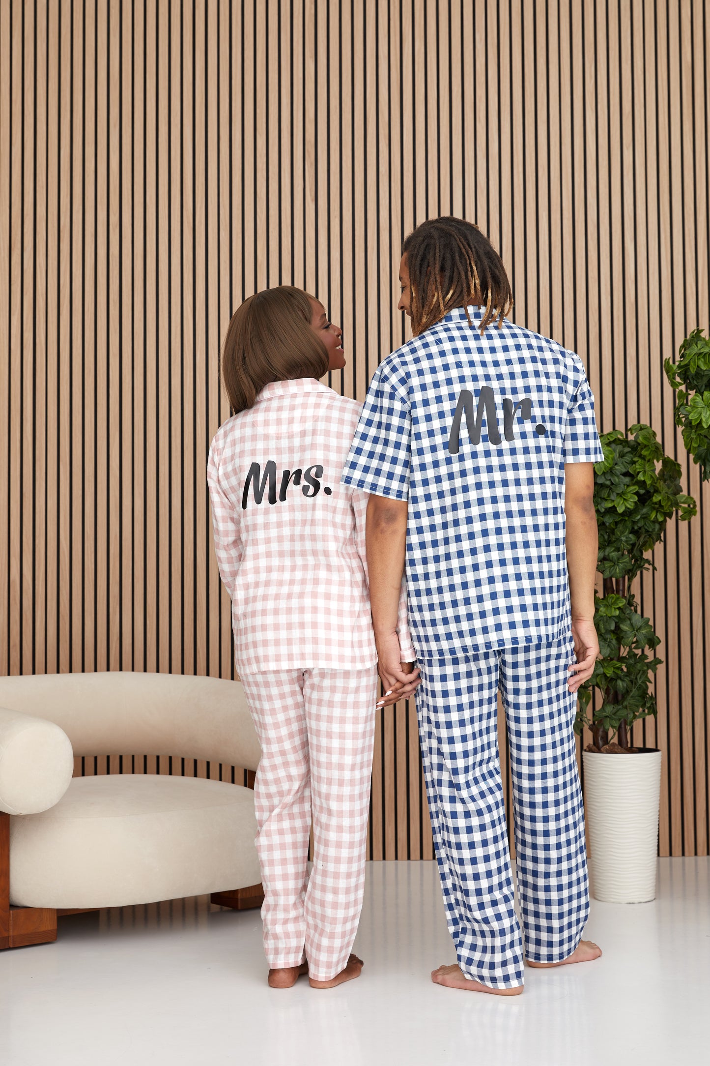 Christmas Custom Plaid Cotton Pajama Set