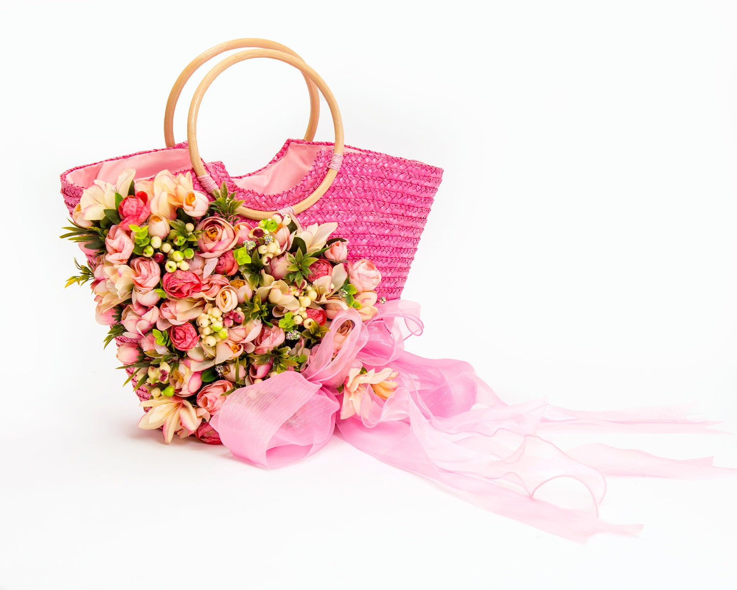 Bride Beach Floppy Sun Hat and Beach Bag- Style 2