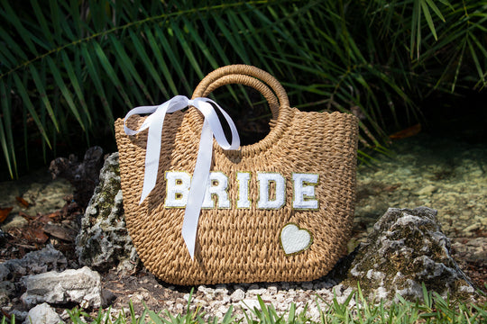 Bridal Mrs. Custom Beach Straw Bag
