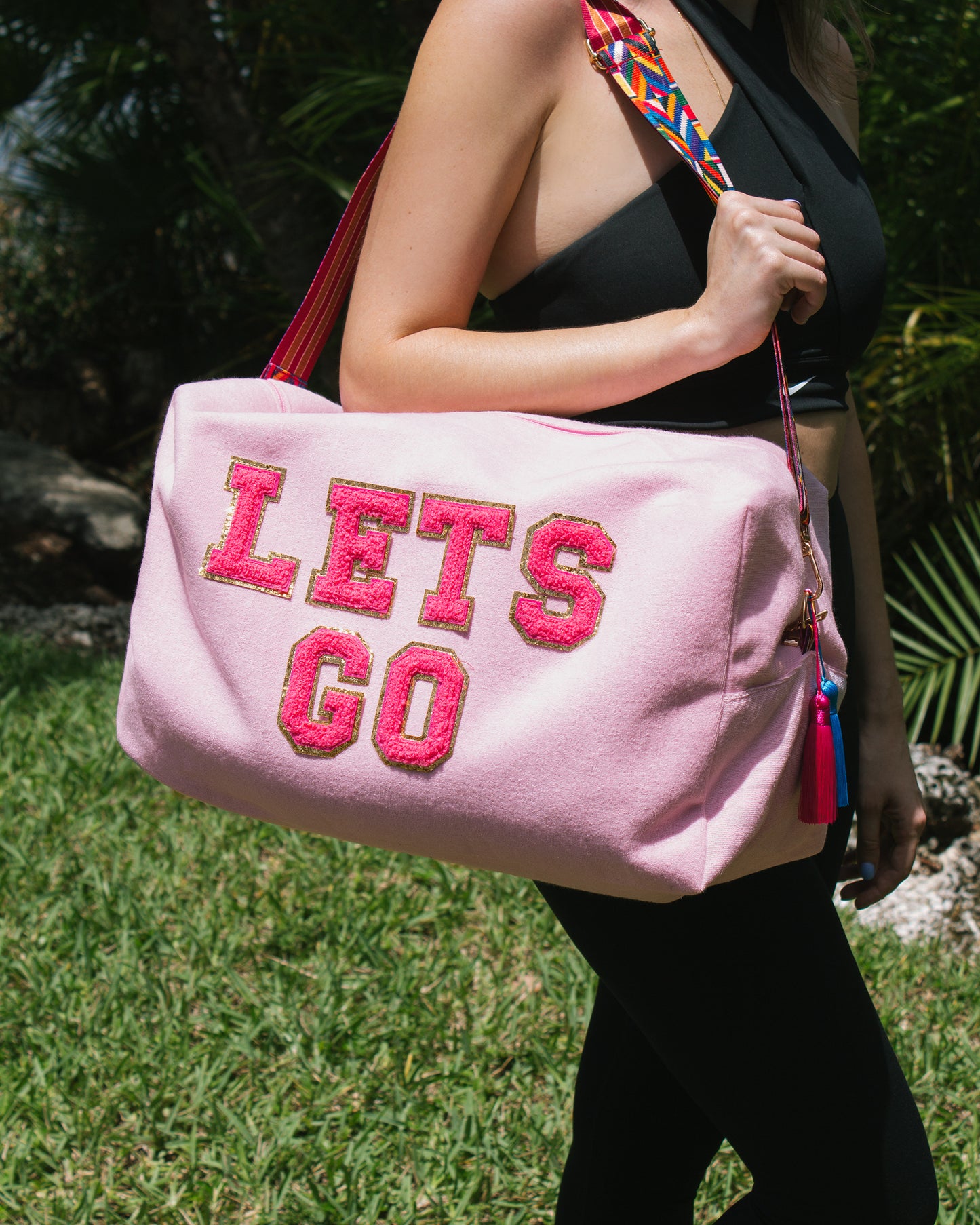 Customized Gym/ Travel Duffel Bag - fluffy patches