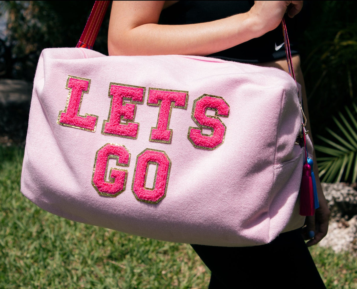 Customized Gym/ Travel Duffel Bag - fluffy patches