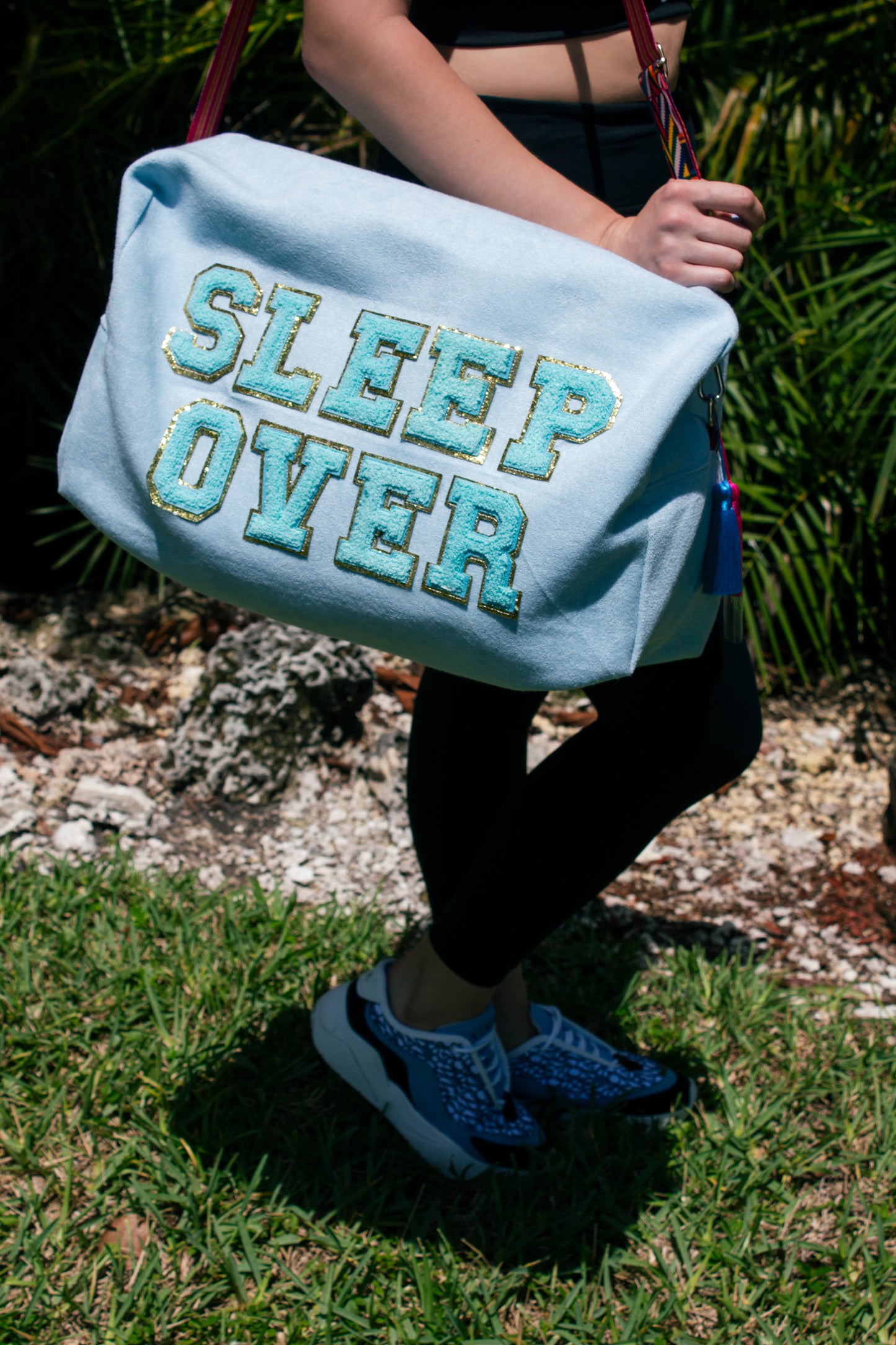 Customized Gym/ Travel Duffel Bag - fluffy patches