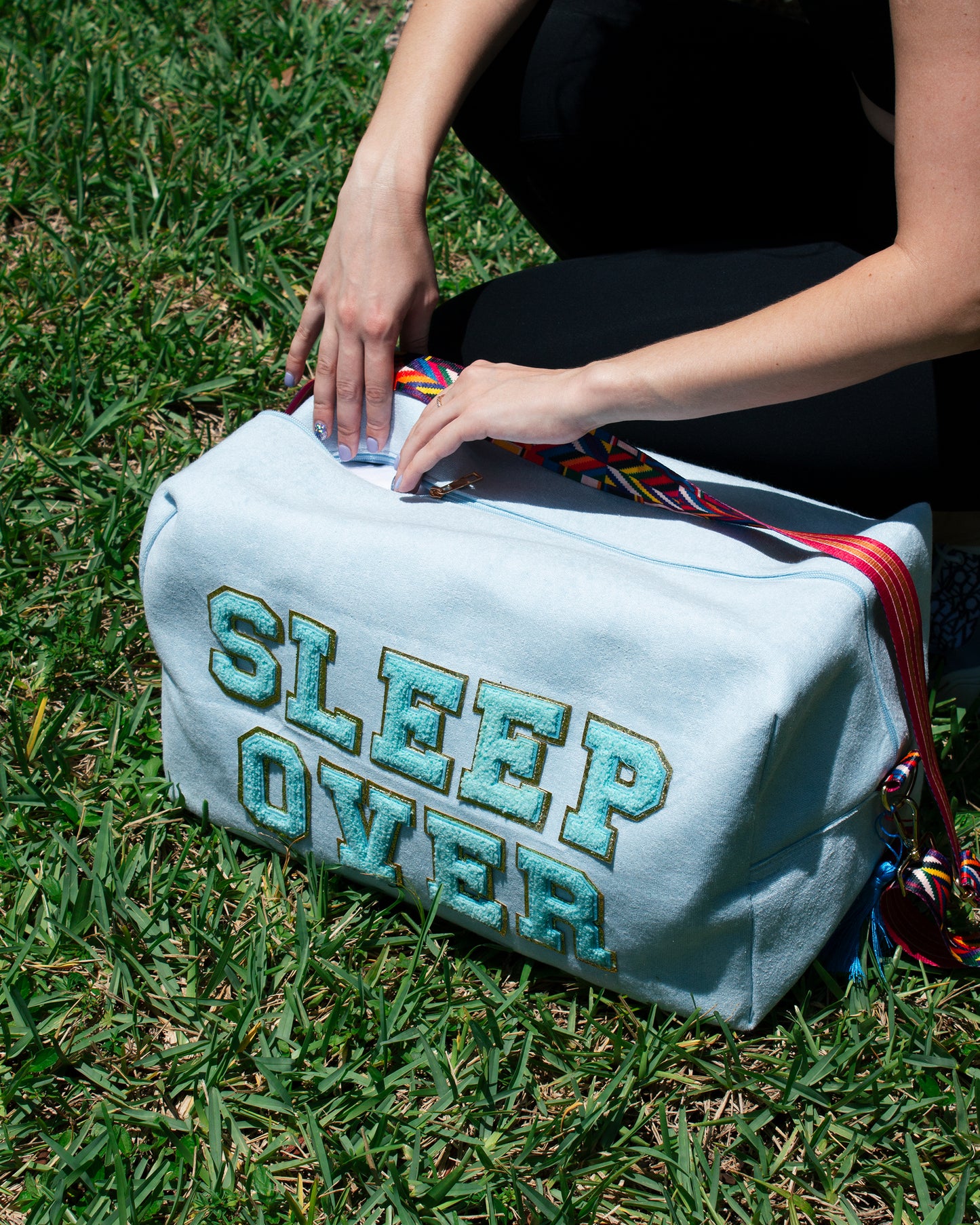 Customized Gym/ Travel Duffel Bag - fluffy patches