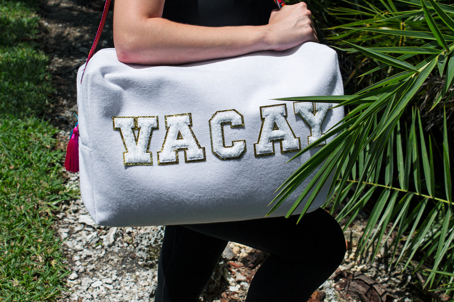 Customized Gym/ Travel Duffel Bag - fluffy patches