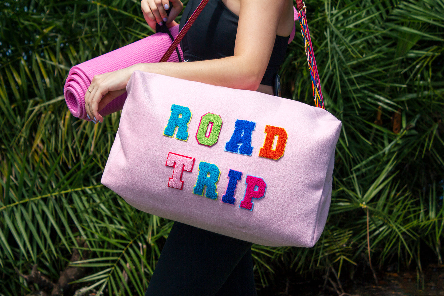 Customized Yoga/ Travel Duffel Bag - fluffy patches