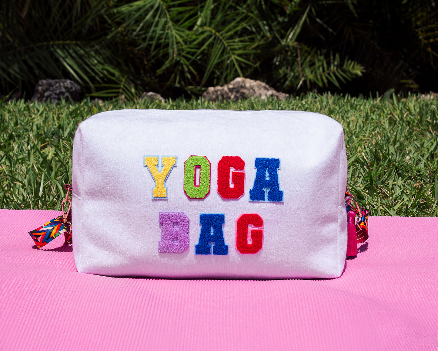 Customized Yoga/ Travel Duffel Bag - fluffy patches
