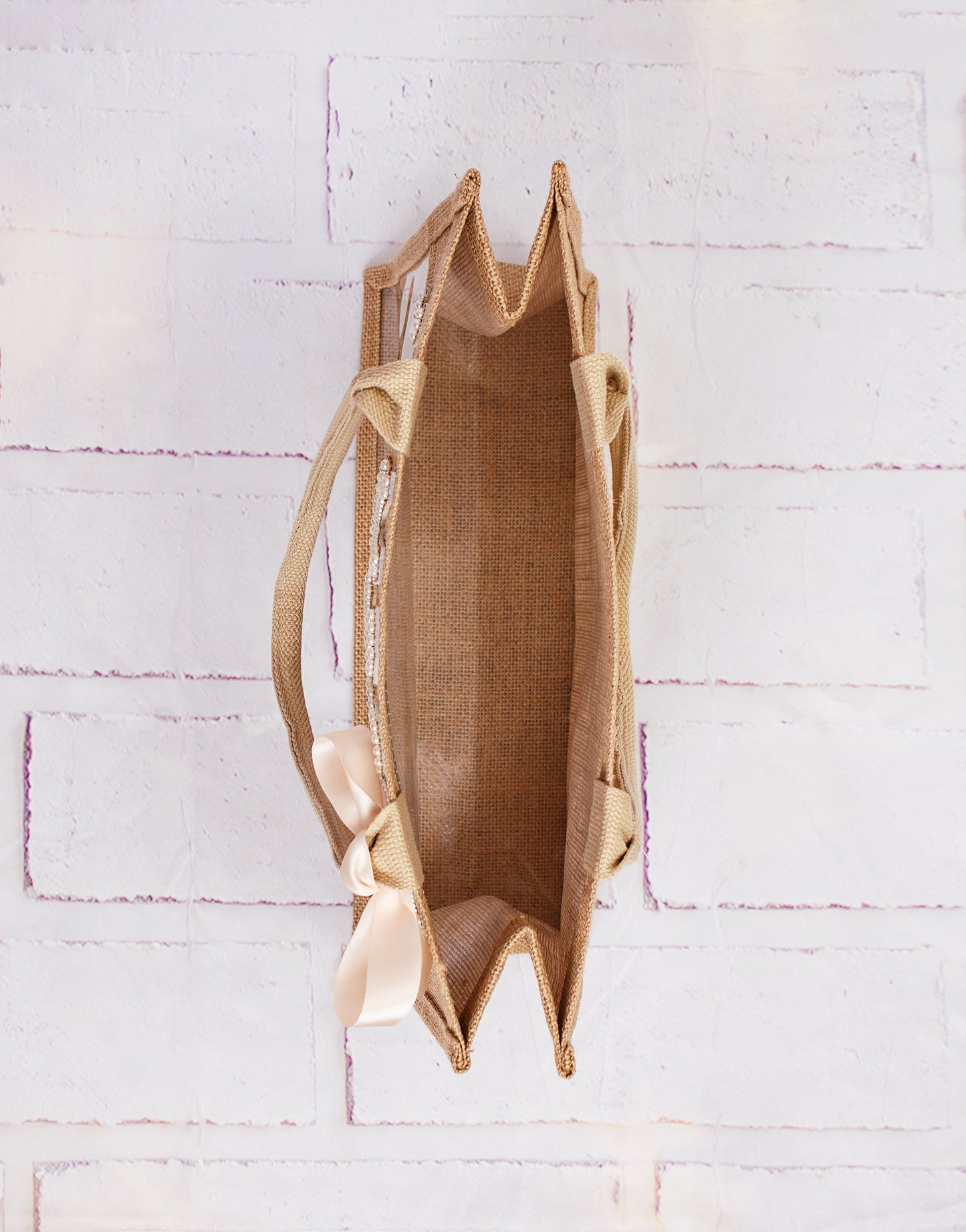 Transparent Custom Tote Bag - Pearls Patches