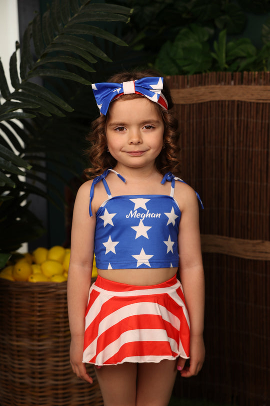 Baby USA Print Bikini Set 3 pcs