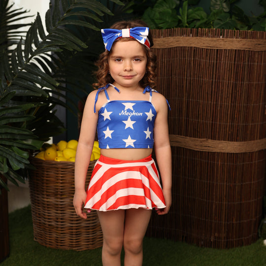 Baby USA Print Bikini Set 3 pcs