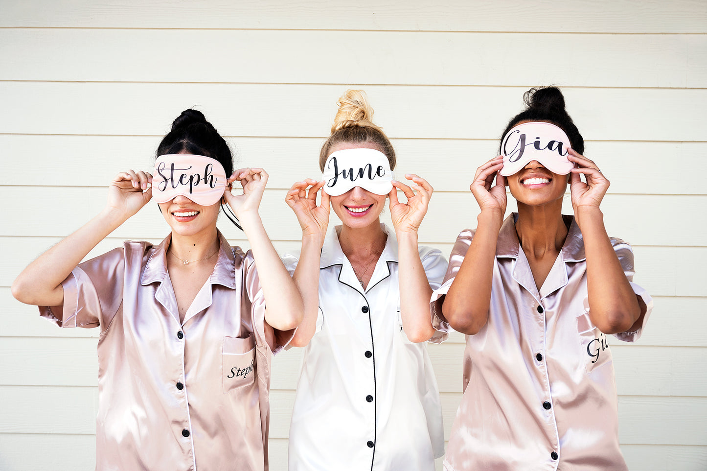 Custom Bridesmaids Sleep Masks Autumn font
