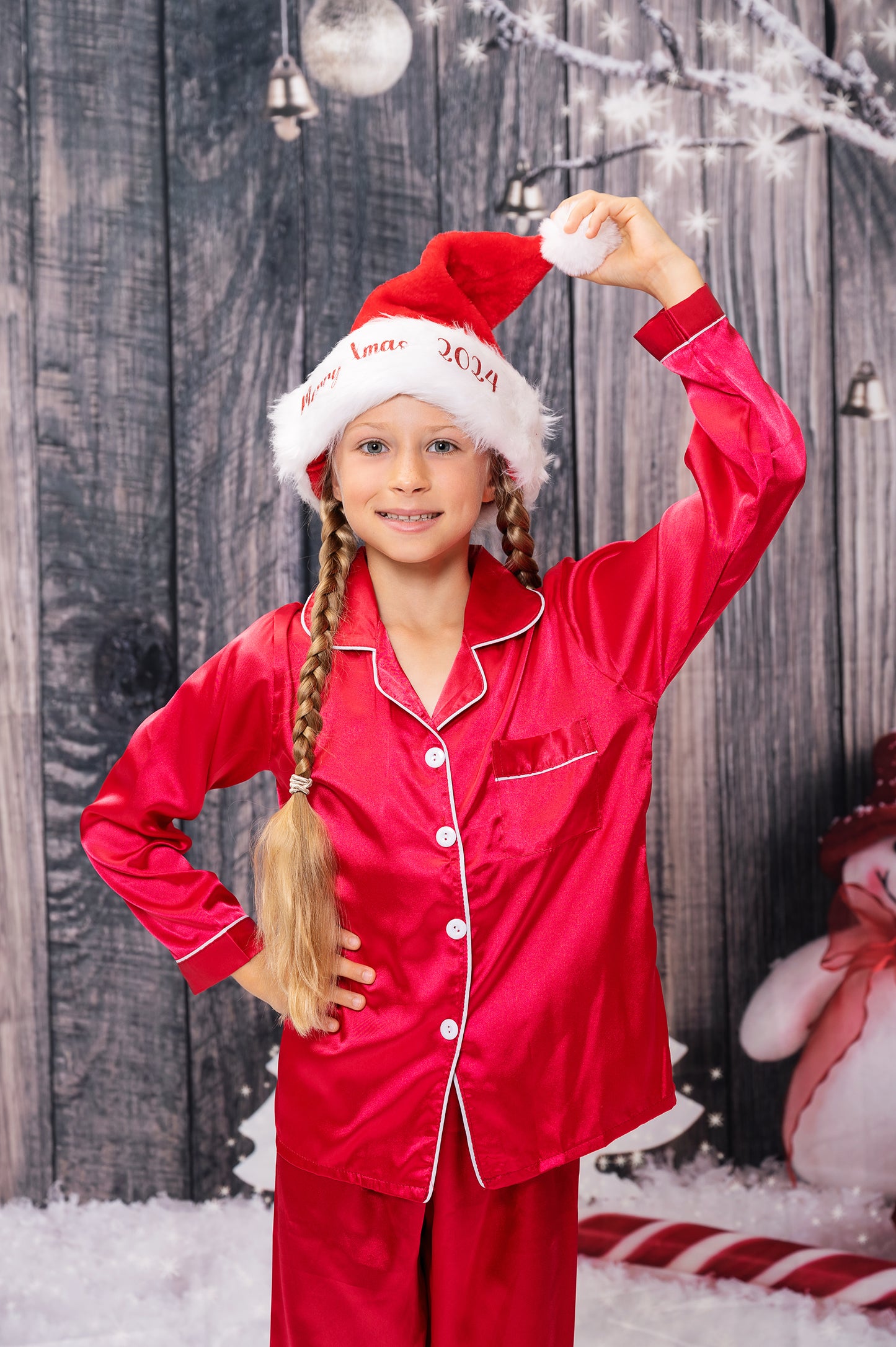 Custom Santa Hats with Names for Kids