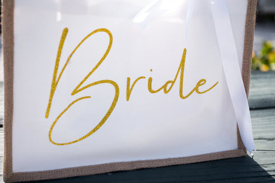 Bridesmaid White Tote Bags