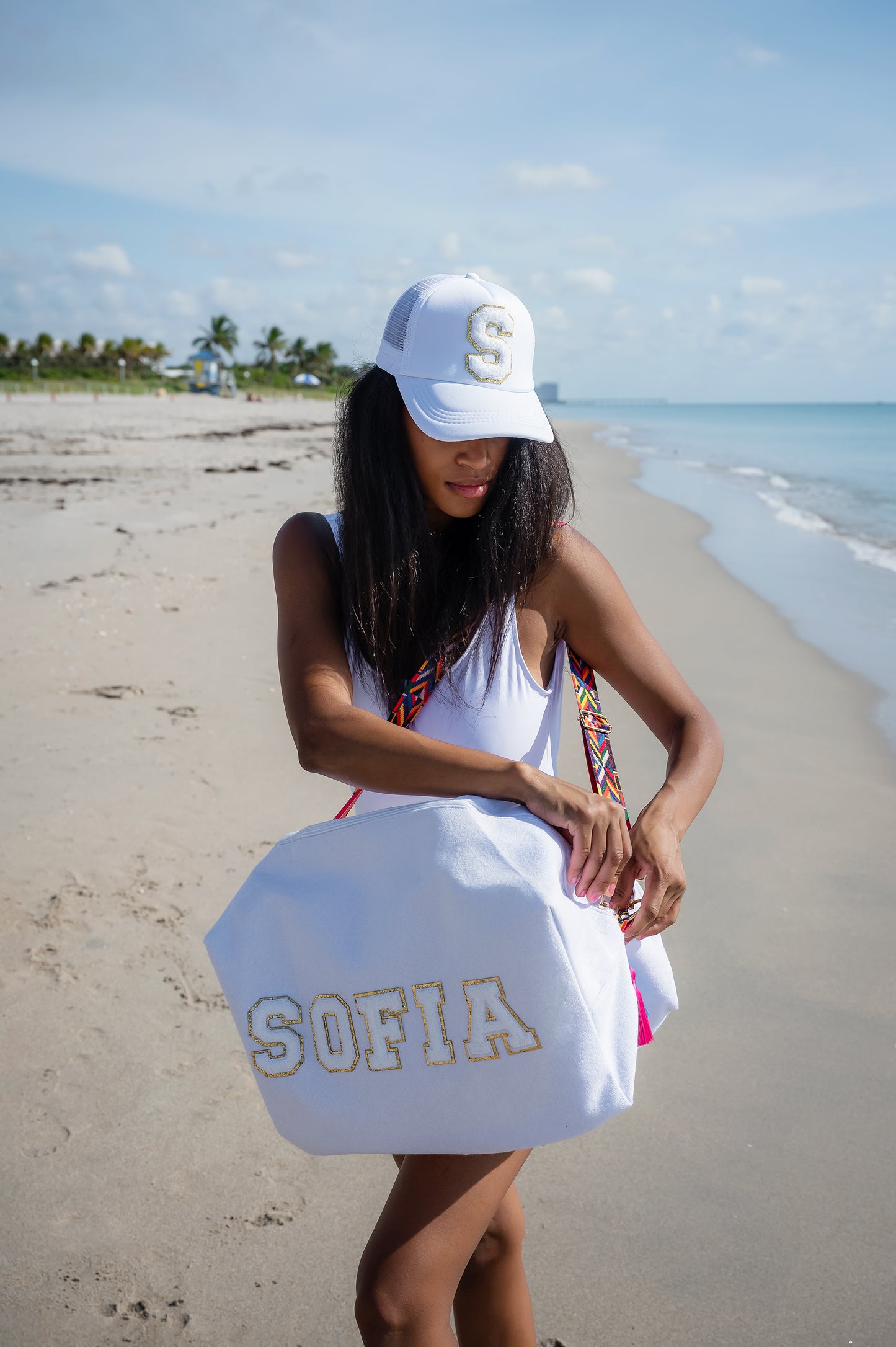 Girls Trip Custom Duffle Bags - fluffy letters