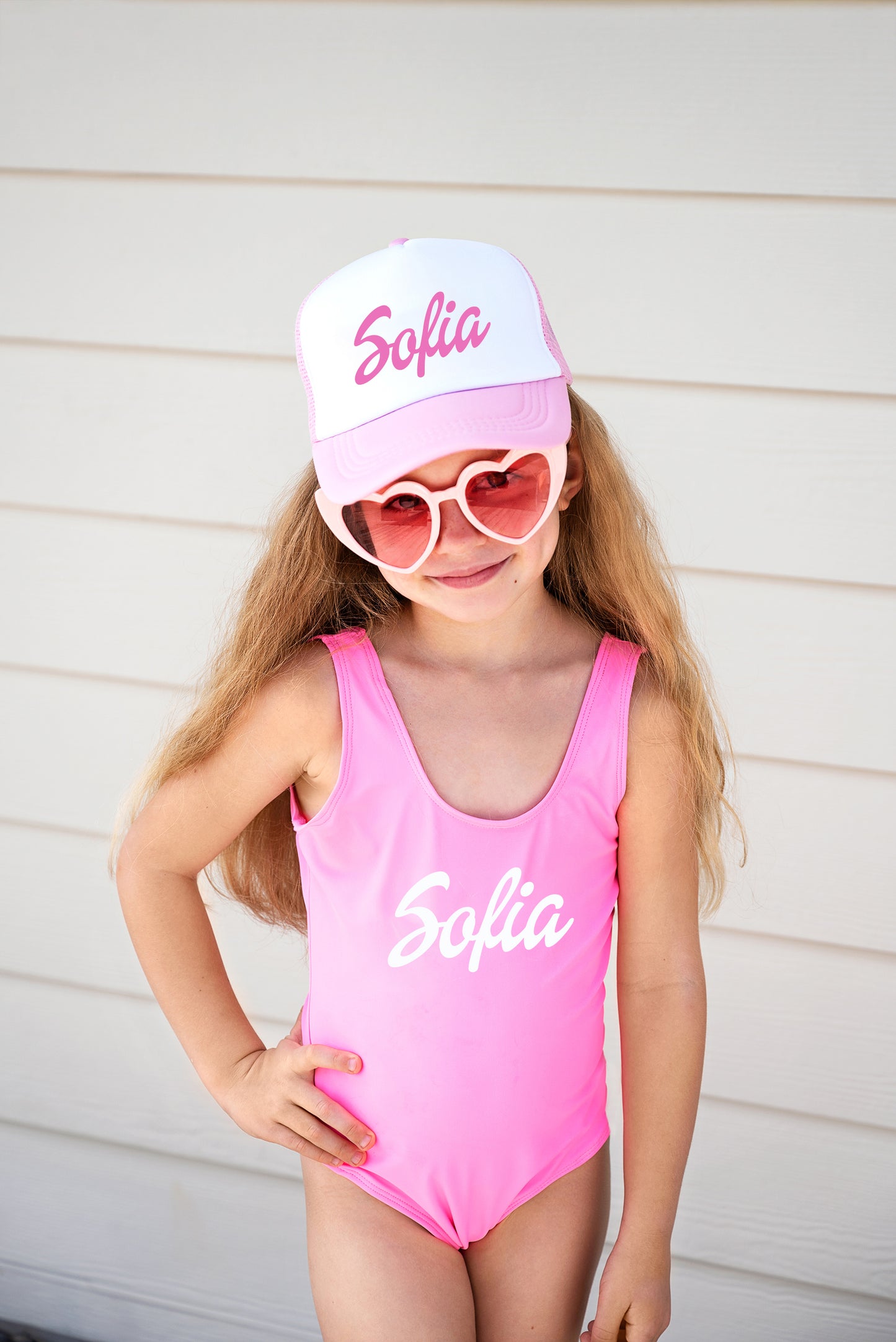Pink Dolly Kids One Piece Swimsuit - Style1