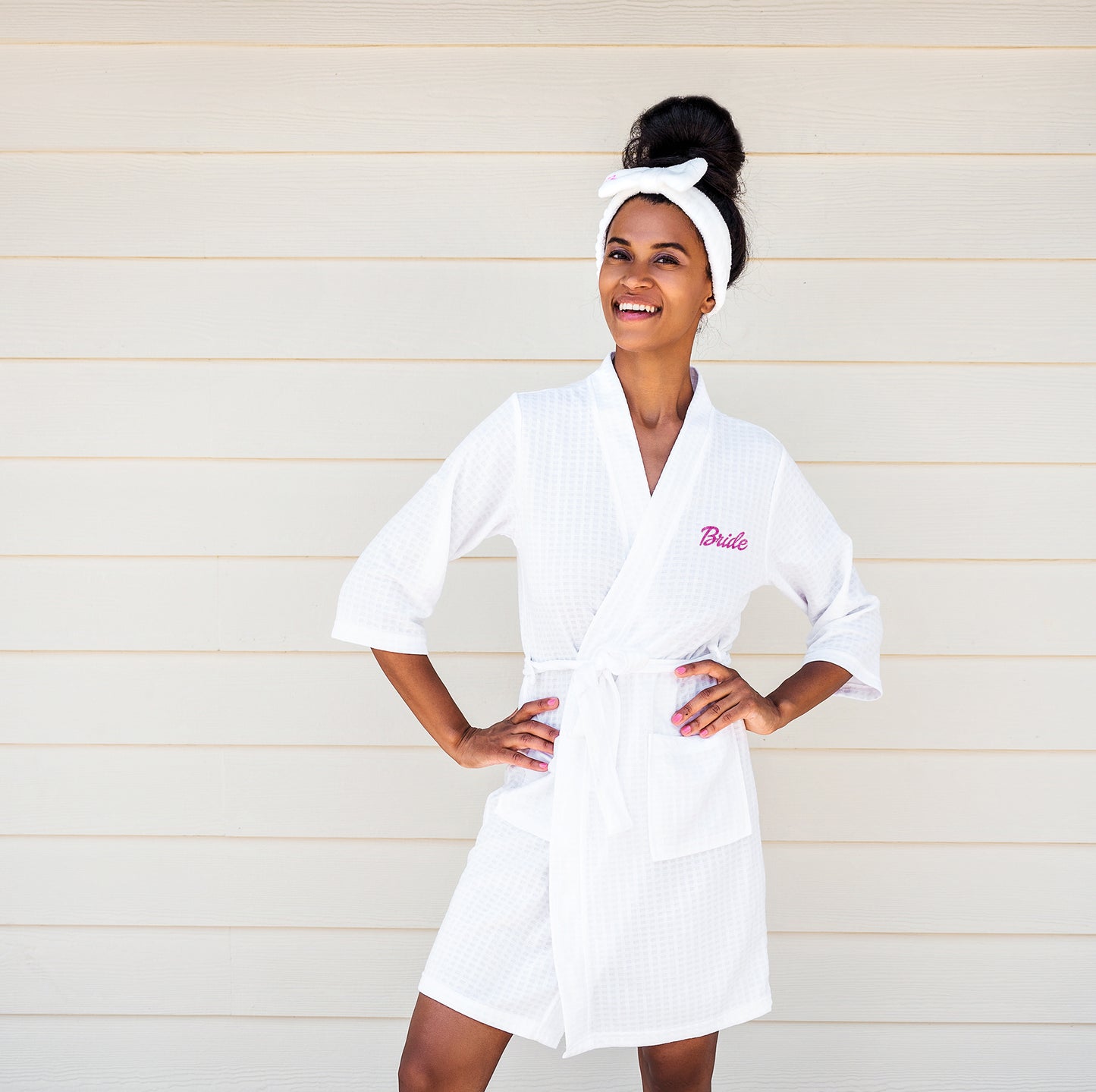 Pink Dolly Custom Spa Waffled Bathrobe