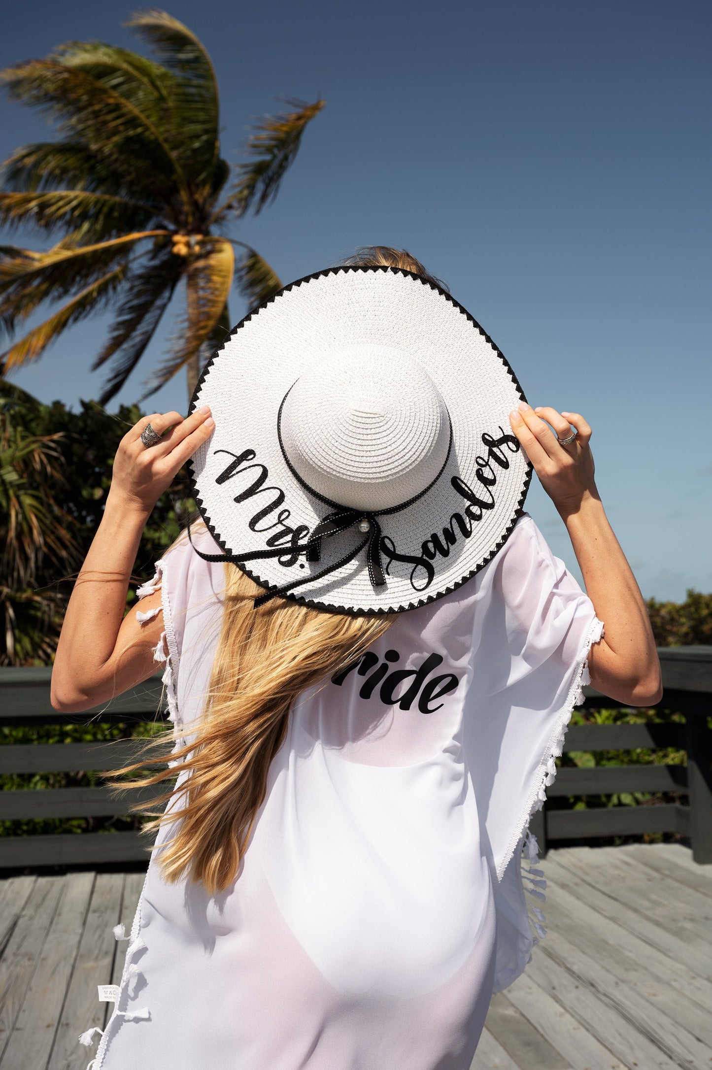 Women's Floppy Sun Hat with Pearl