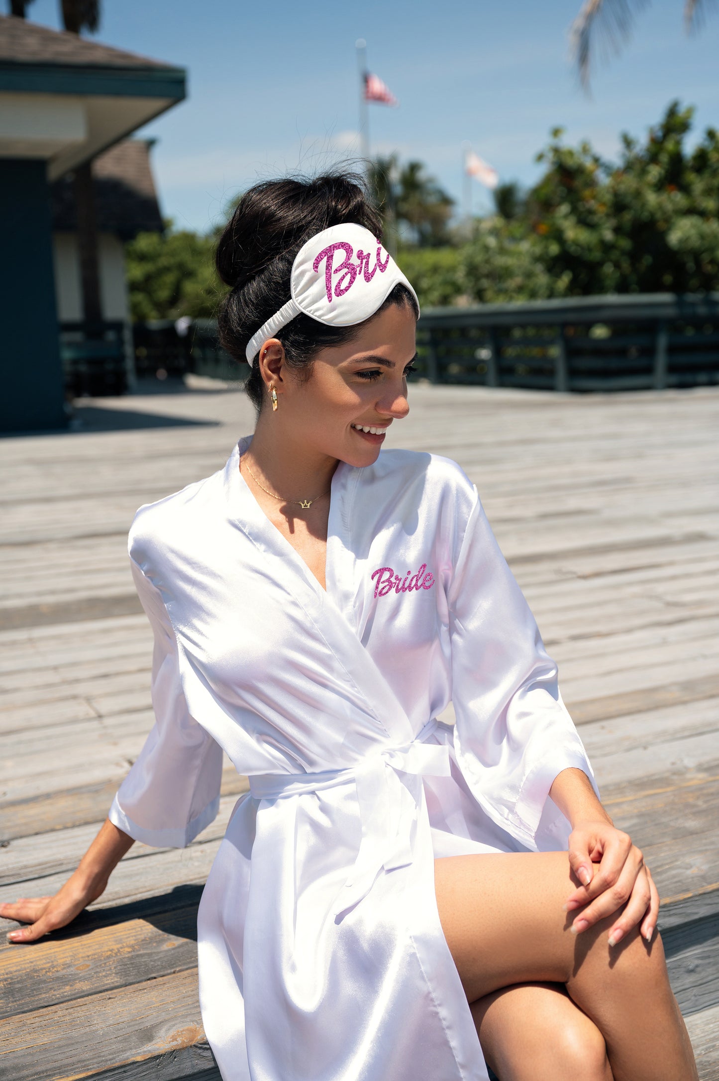 Satin Custom Pink Dolly Robes