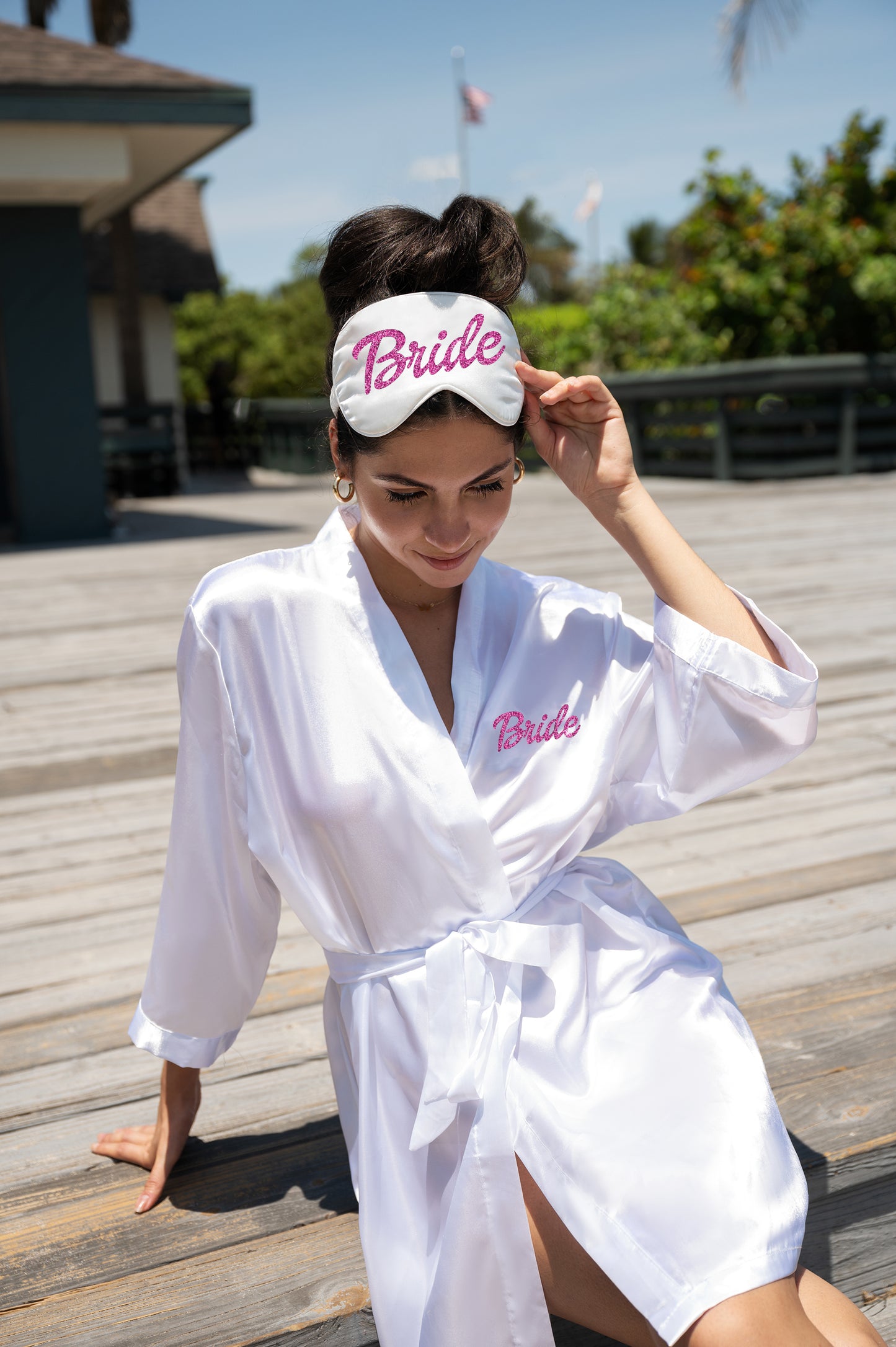 Pink Dolly Satin Custom Sleep Mask