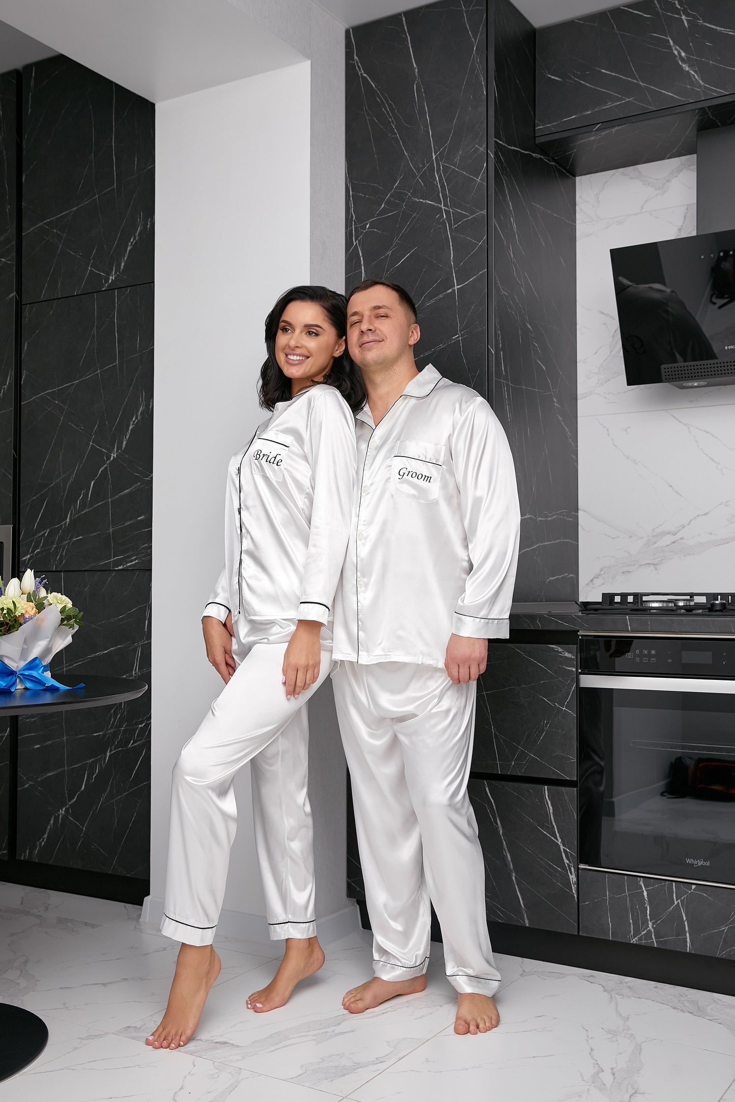 Christmas Matching Satin Pajamas for Couple