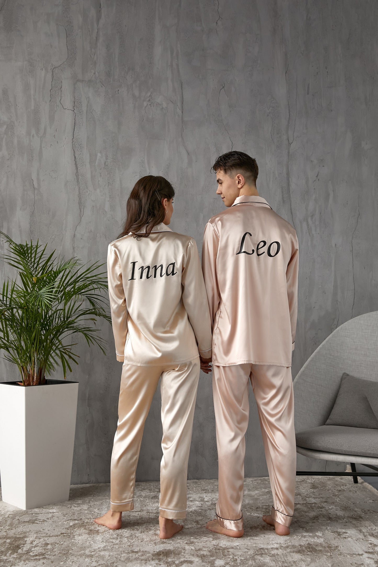 Christmas Matching Satin Pajamas for Couple