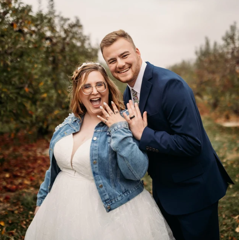 Mr and Mrs Custom Denim Jackets for Groom and Bride - pearls jacket autumn