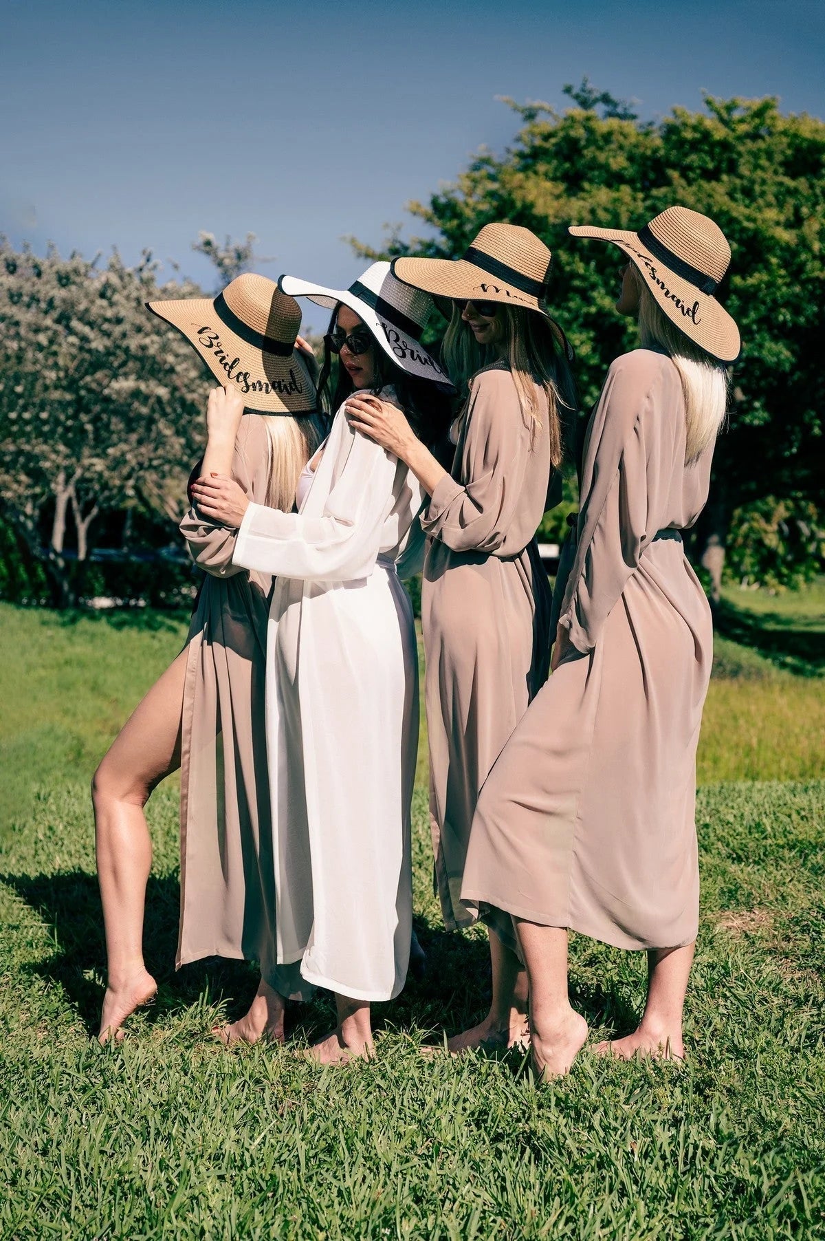 Custom Bridesmaids Beach Long Cover Ups - Long Sleeves -