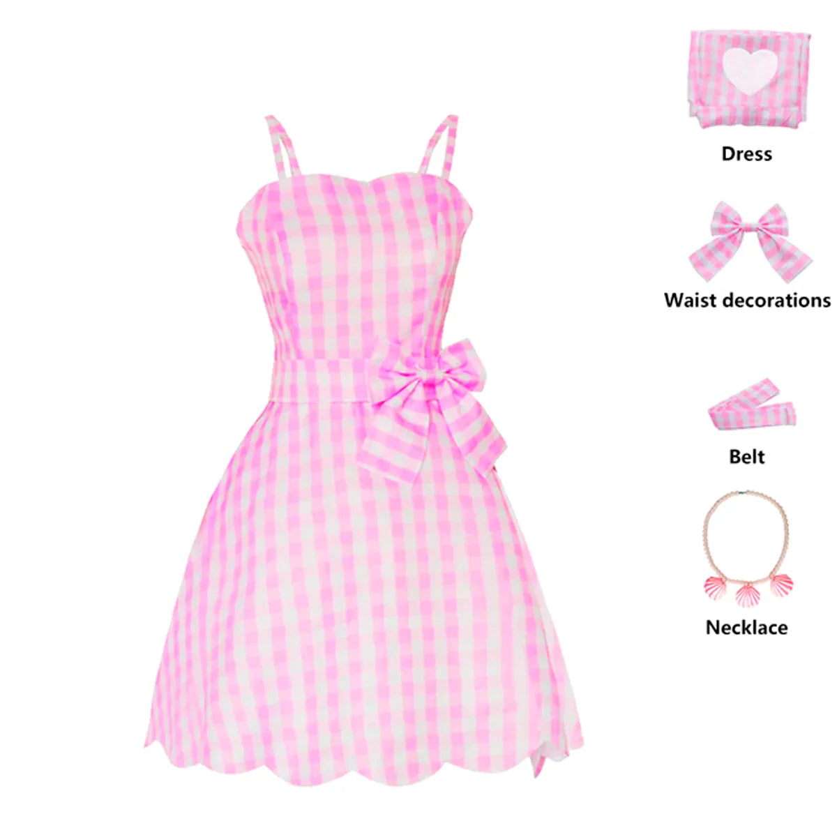 Barbie Plaid Pink Dress Set Movie Outfit