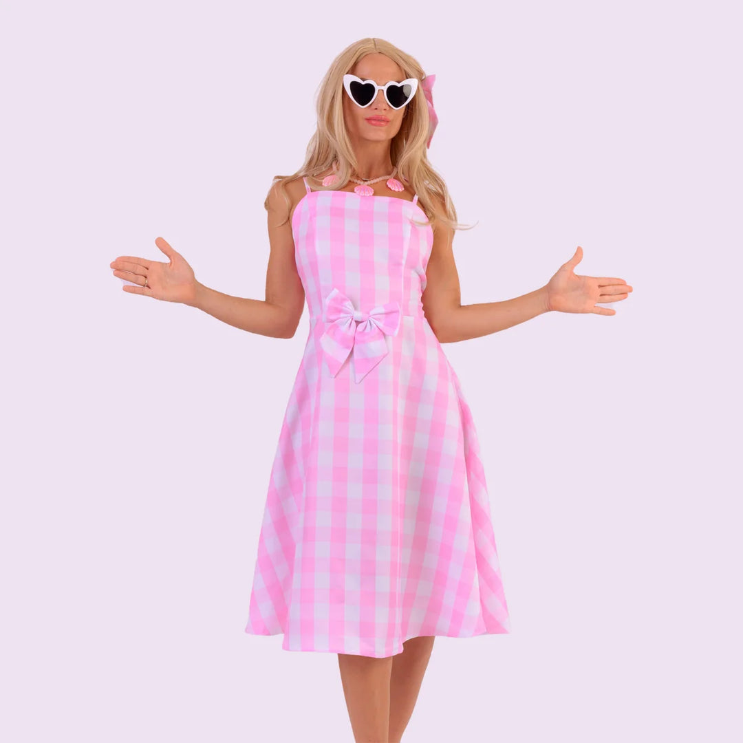 Barbie Plaid Pink Dress Set Movie Outfit