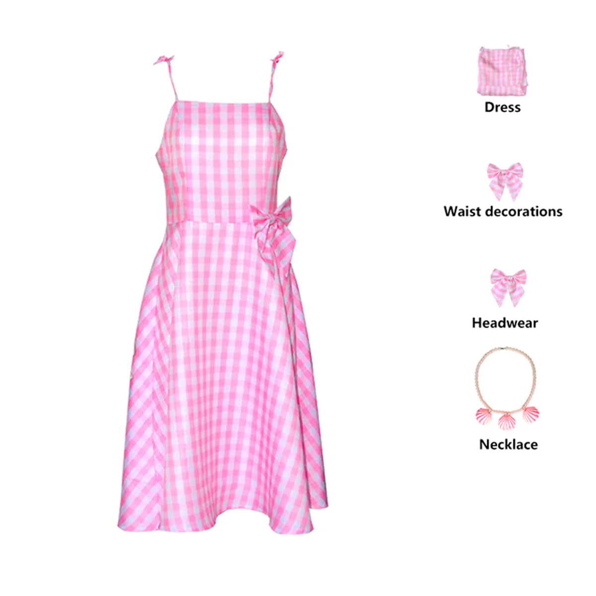 Barbie Plaid Pink Dress Set Movie Outfit