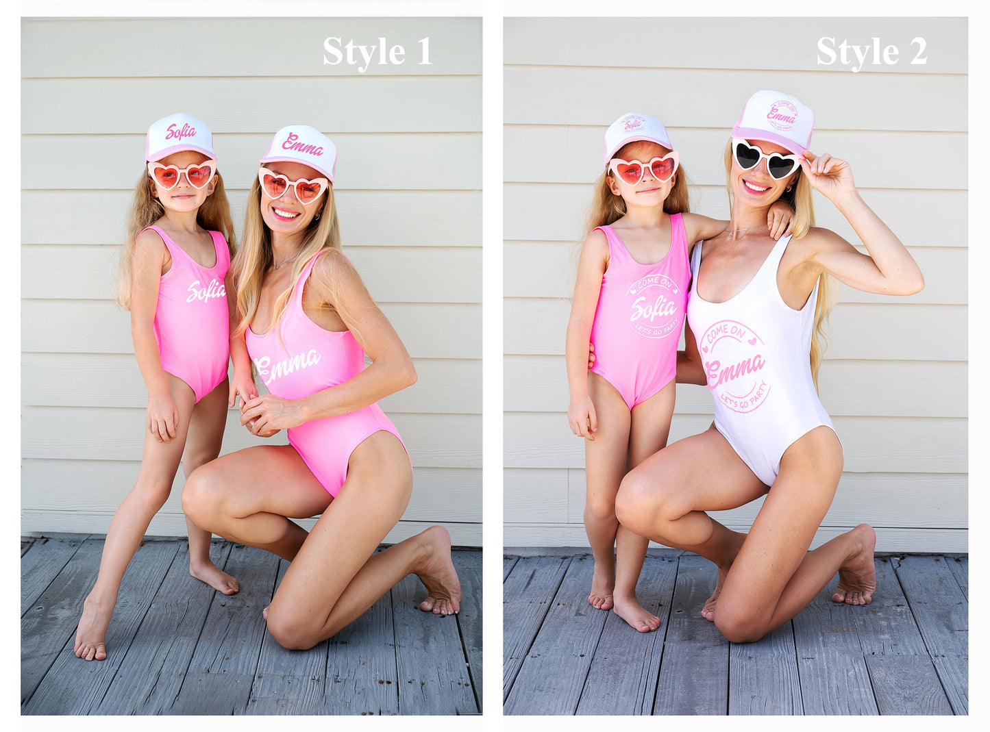 Mommy and Me Come on Baby - Let’s Go Party Swimsuits - Style2