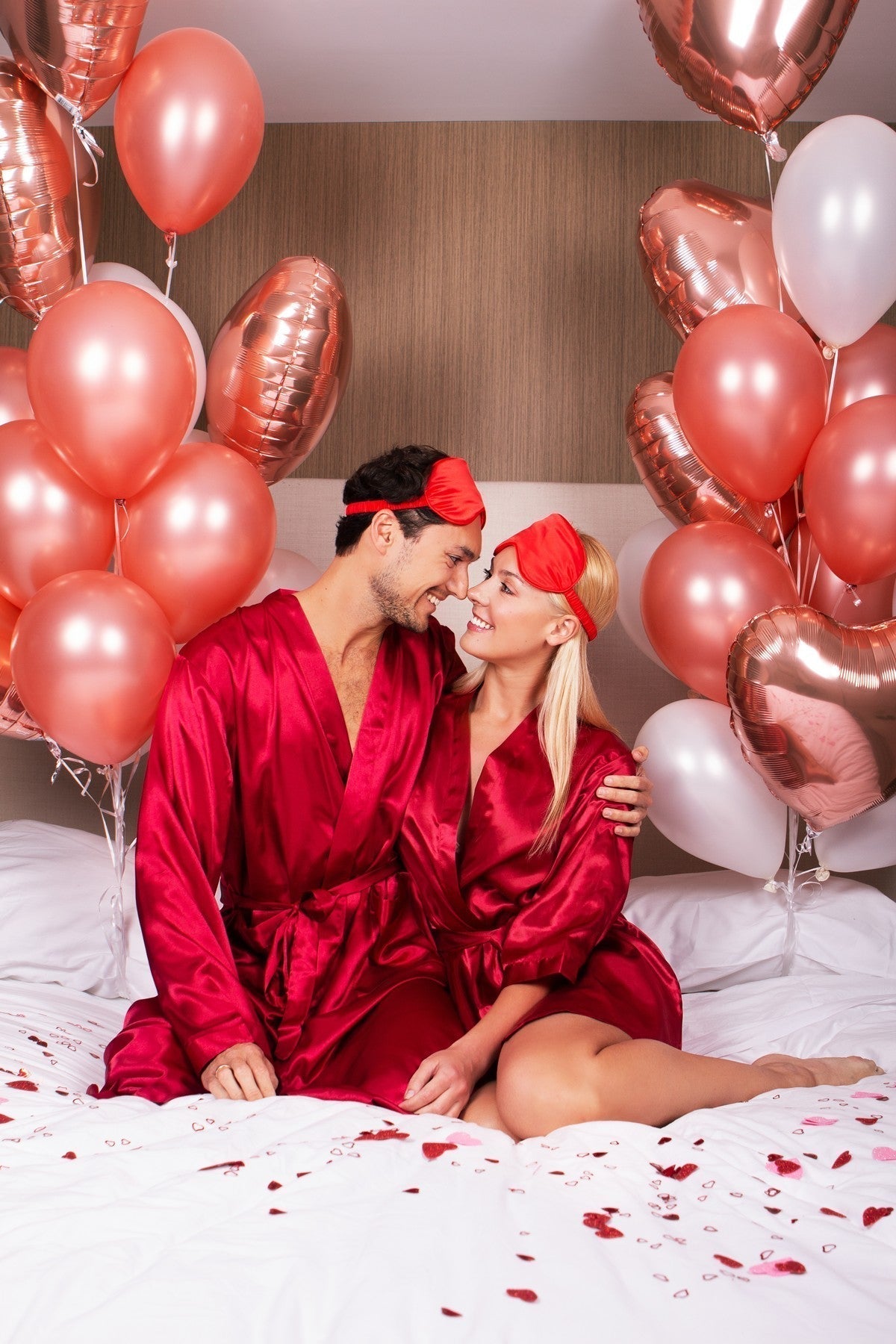 Couple Customized Satin Robes for Her and Him - couple