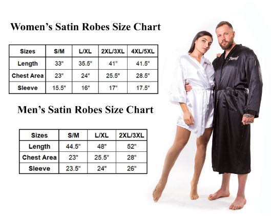 Matching Satin Robes Groom and Bride - women’s robes