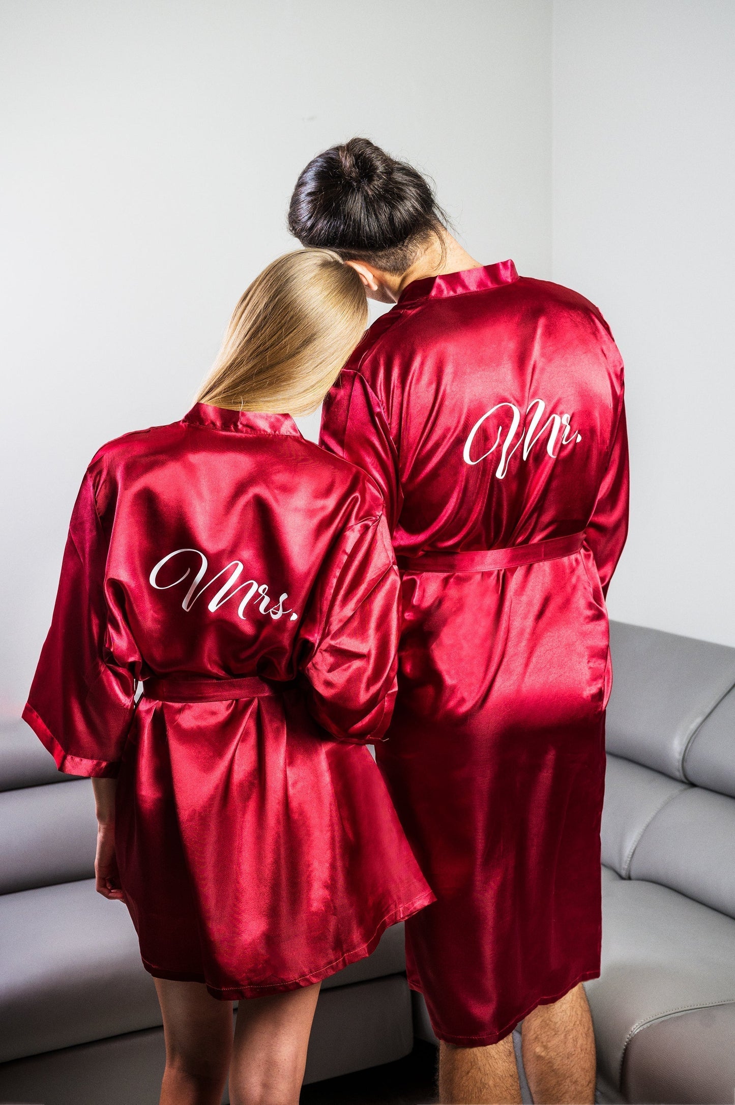 Matching Satin Robes Groom and Bride - women’s robes